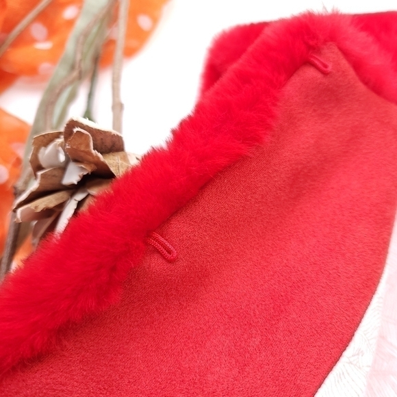 New Suncoo Super Super Soft Pink Red Fleece Faux Fur Color Block Vest Sz… - Picture 12 of 16